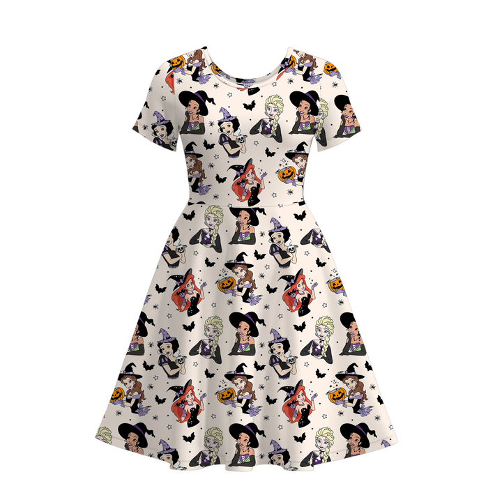Halloween Witch princess short sleeve dress for women