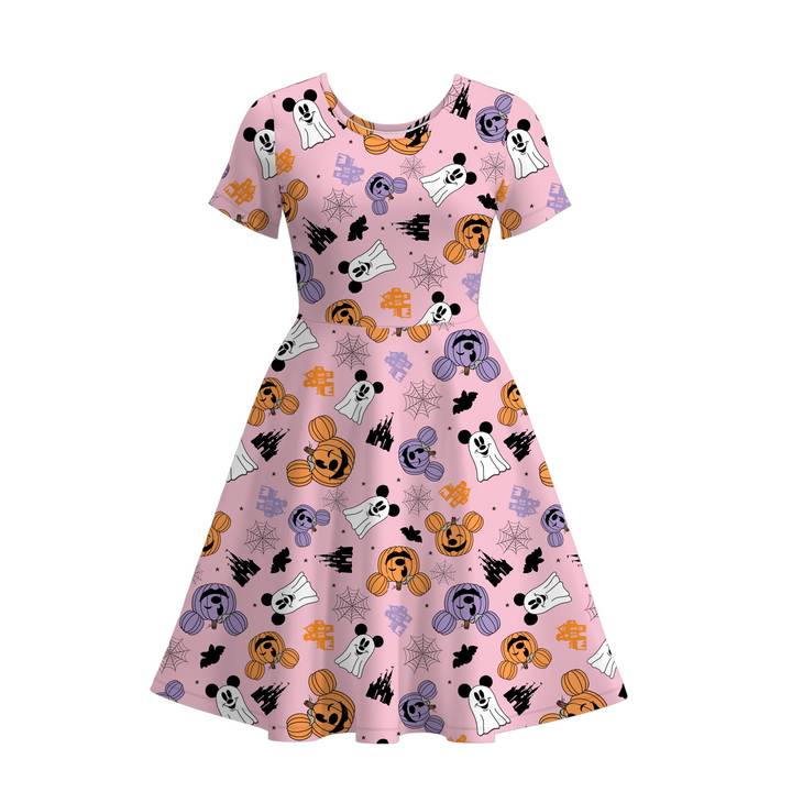 Halloween Witch princess short sleeve dress for women
