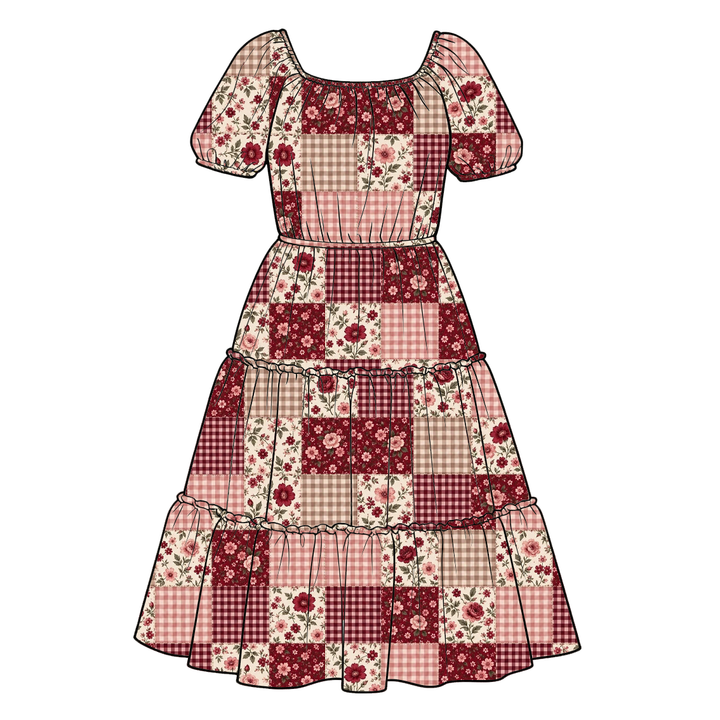 Floral Patchwork Family Matching Collection Mommy and Me Matching Outfits