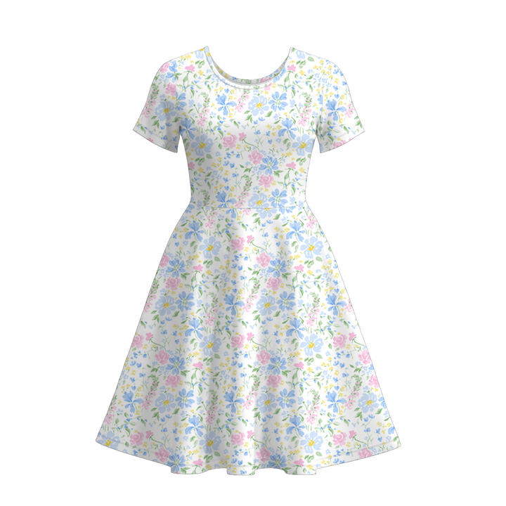 Mom &amp; Me Gingham &amp; Floral Patchwork A-Line Dress