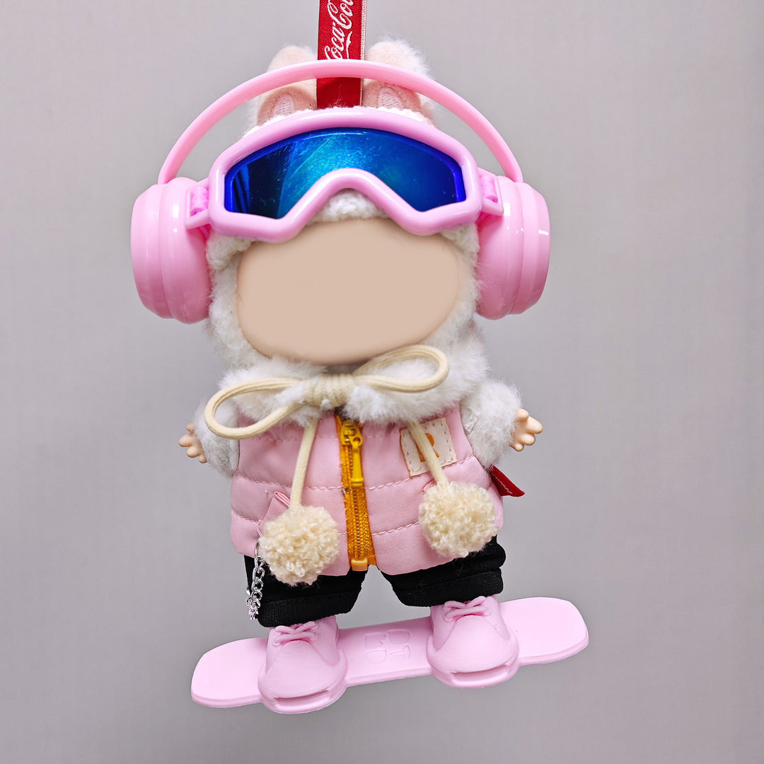 17cm dolls Winter pink ski goggles set doll clothes