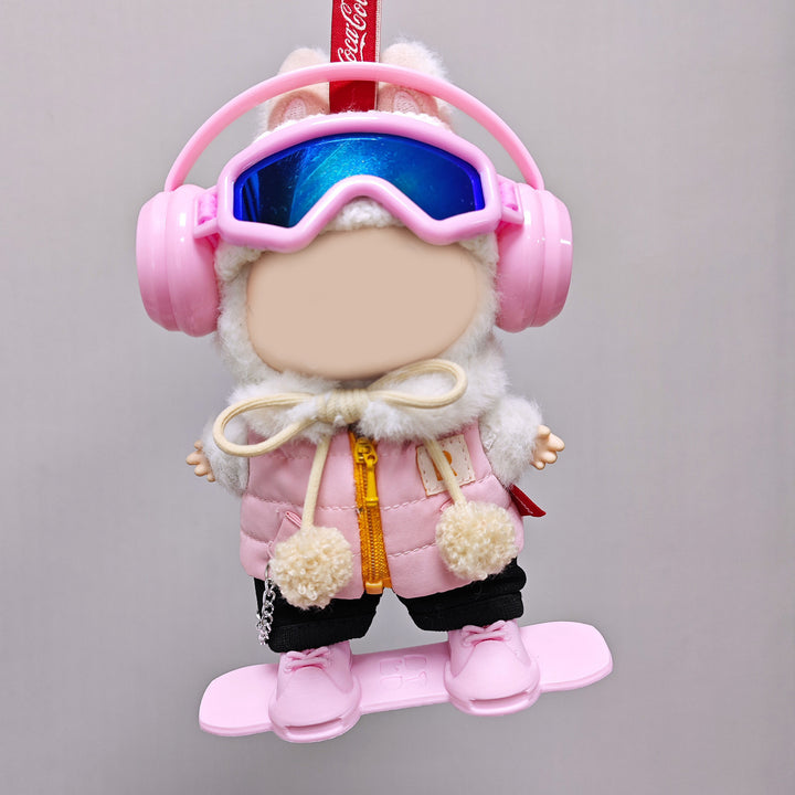 17cm dolls Winter pink ski goggles set doll clothes