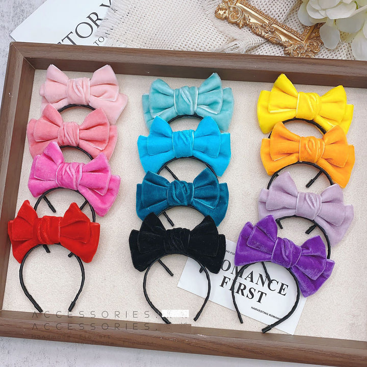 Handmade Velvet Bow Headband for dolls labubu headband