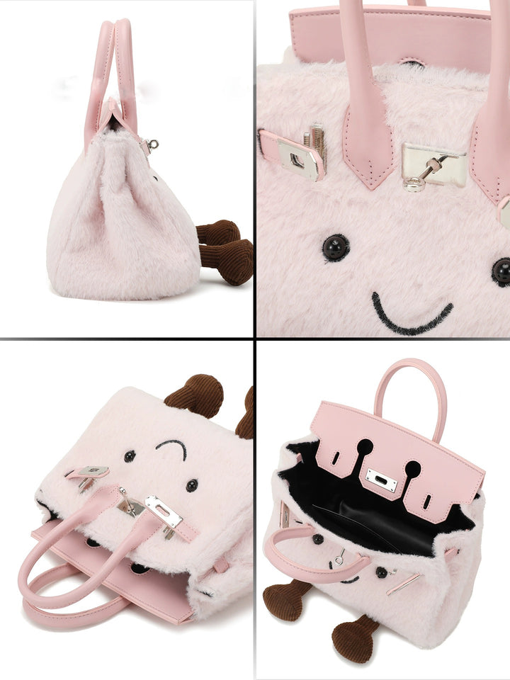 Winter Cartoon Furry Bag Kelly Handbag for women