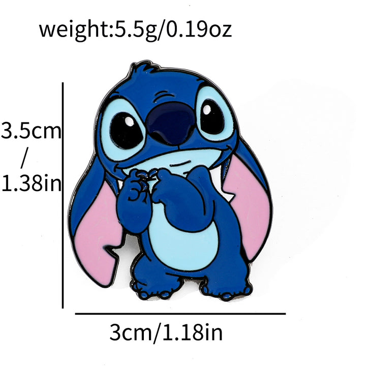 Cute cartoon Stitch metal alloy brooch Stitch badge