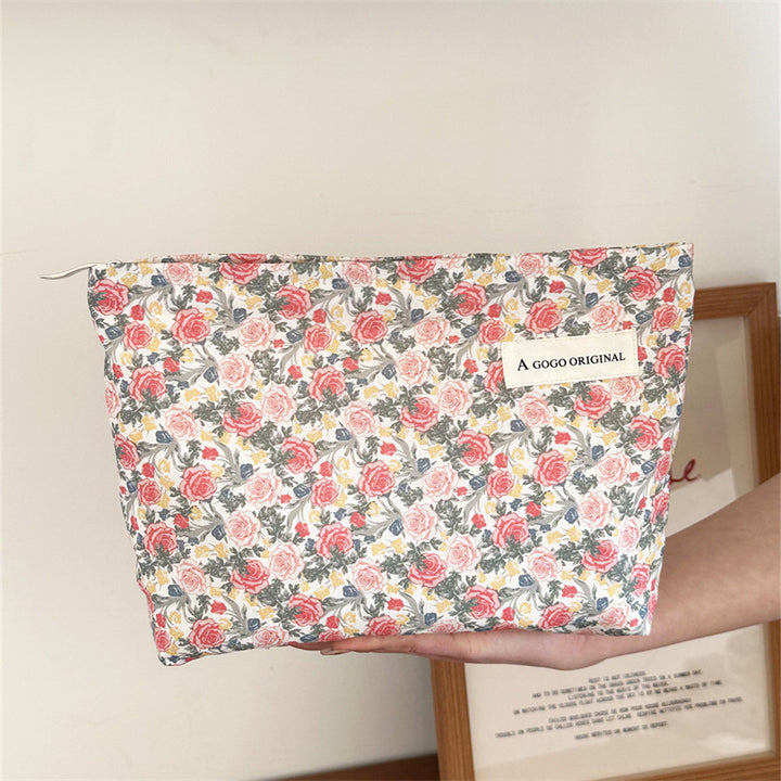 Oil painting printed cosmetic bag portable travel storage bag