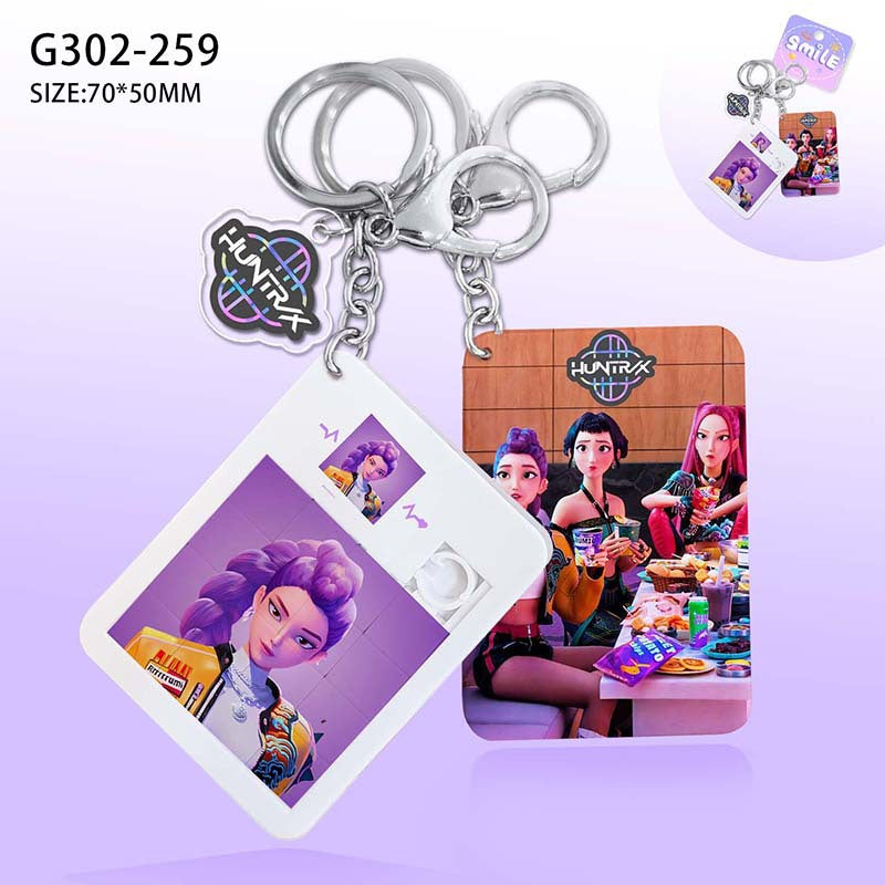 KPop Demon Hunters HUNTR/X Slide Puzzle keychain