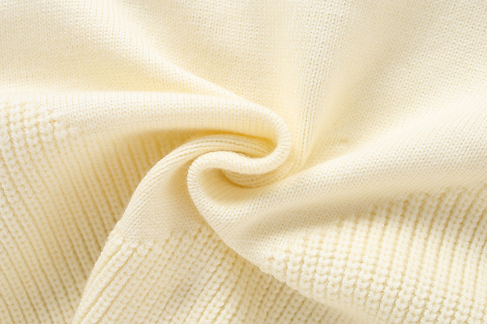 Sweet bowknot knitted sweater&skirt 2pcs set for girls