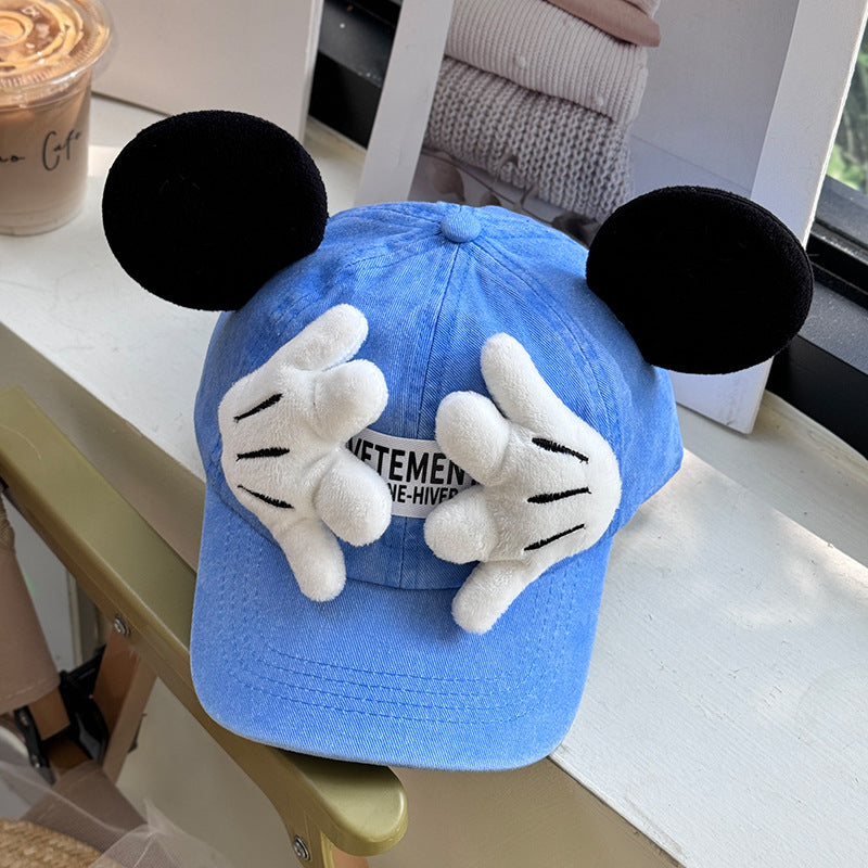 Cartoon Mickey ears baseball cap candy color hat