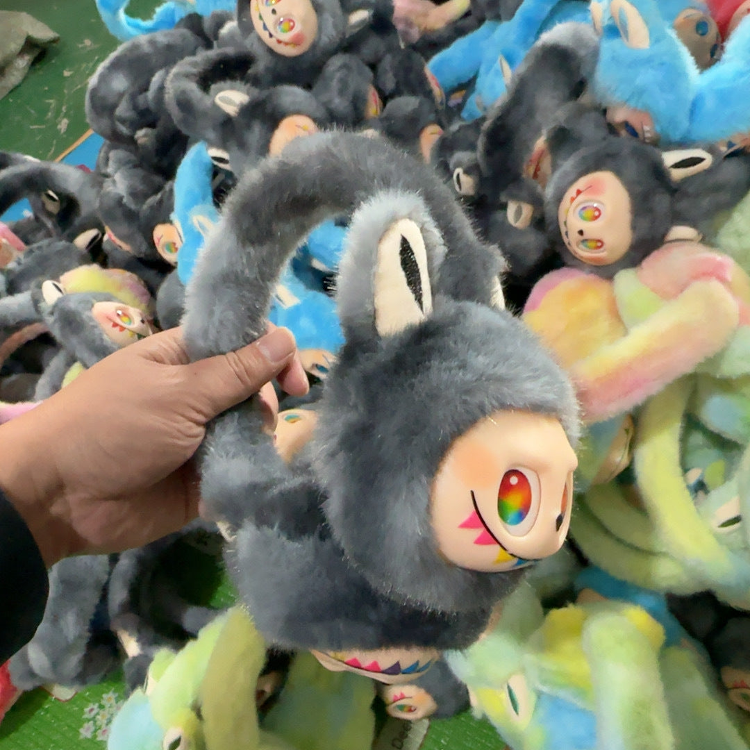 Cute monster plush furry earwarmers cartoon winter earmuffs