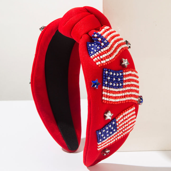 American flag beads diamond Headband for 4th of July