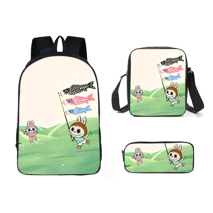 Labubu school bag 3PCS set backpack pencil case