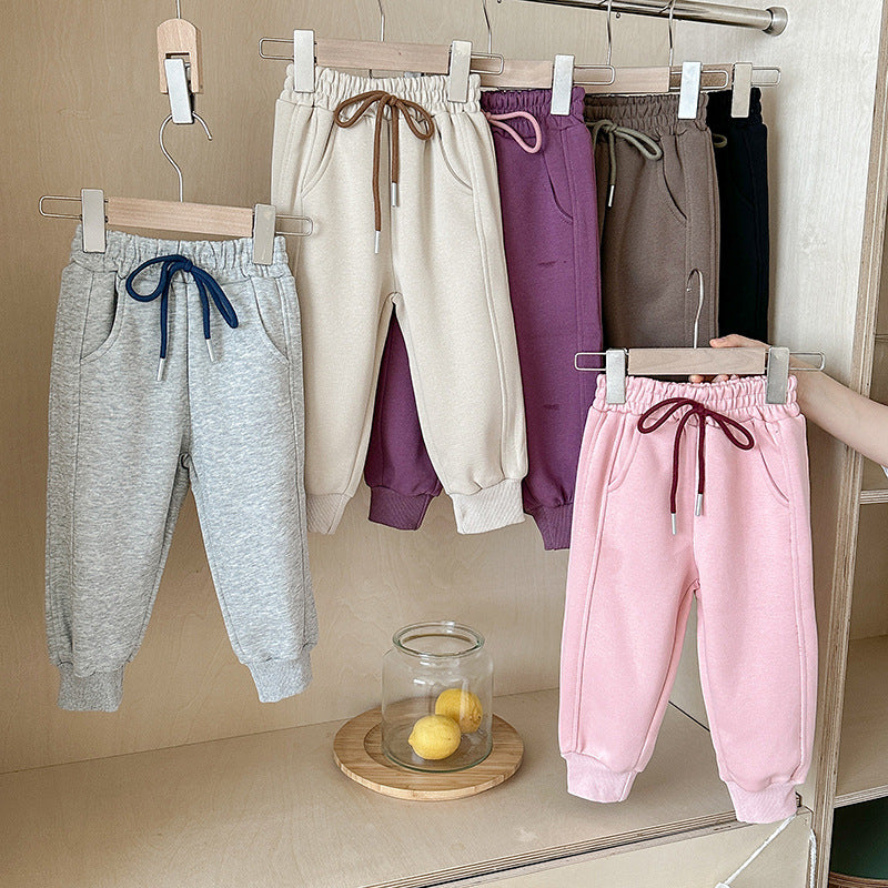 Kids loose sweatpants sports pants drawstring casual pants trousers