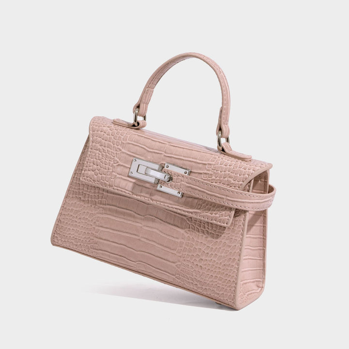 Kelly bag crocodile pattern versatile handbag