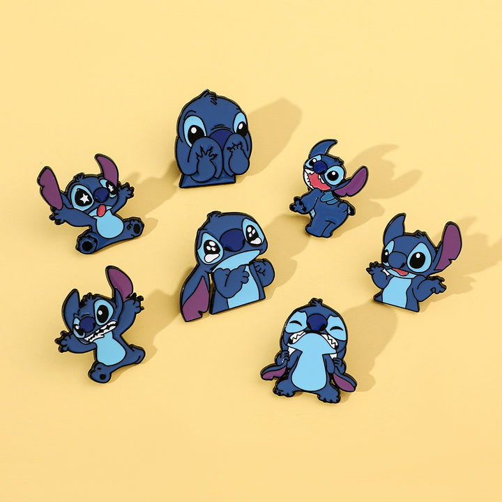 Cute cartoon Stitch metal alloy brooch Stitch badge