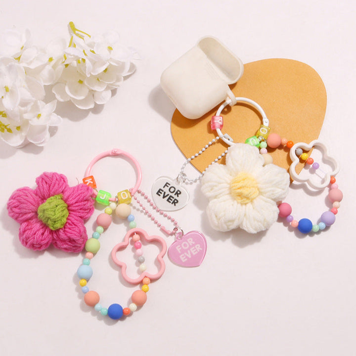 Cute flower colorful beads acrylic keychain-Gifts for Friends