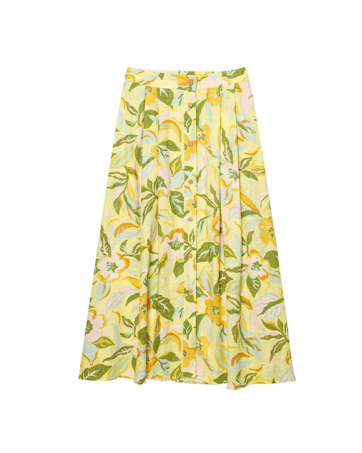 Floral crop top&skirt 2pcs set for summer vacation