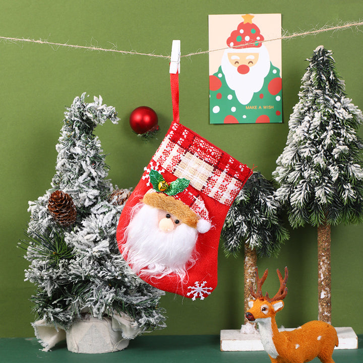 Christmas socks decoration small Christmas Santa Claus gift bag