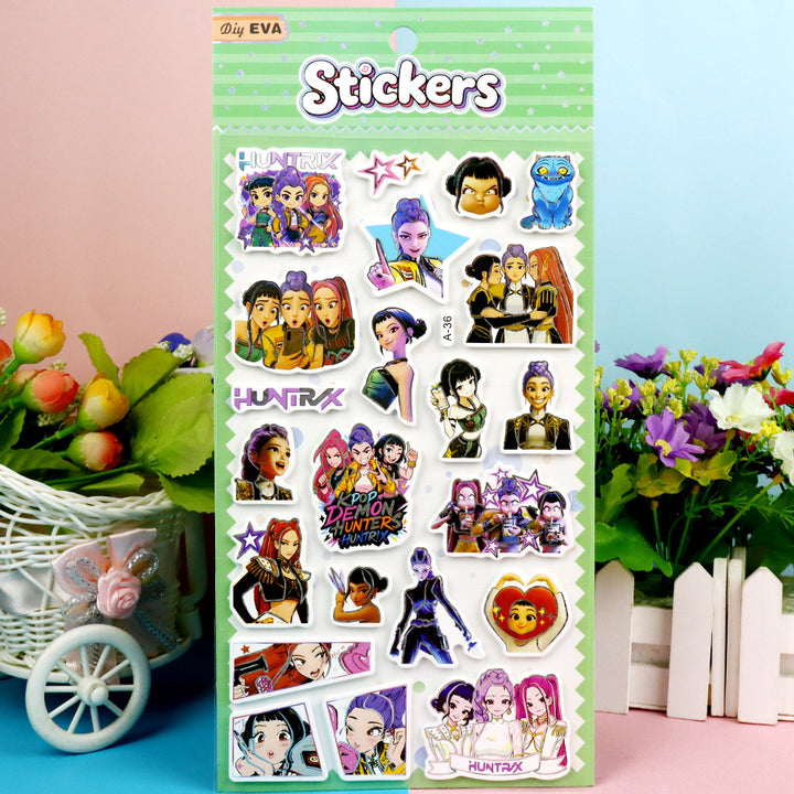 KDH K-pop inspired EVA Laser 3D Bubble Stickers