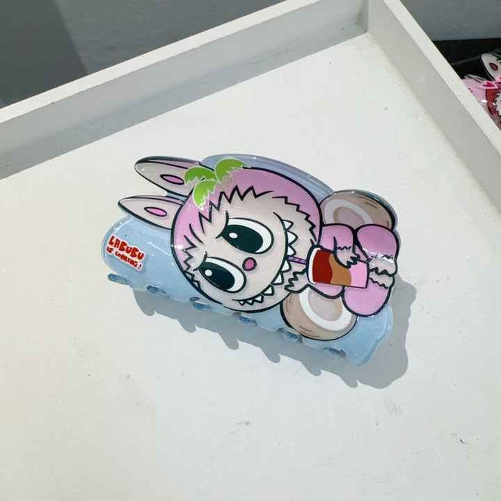 Labubu acrylic hair claw clips