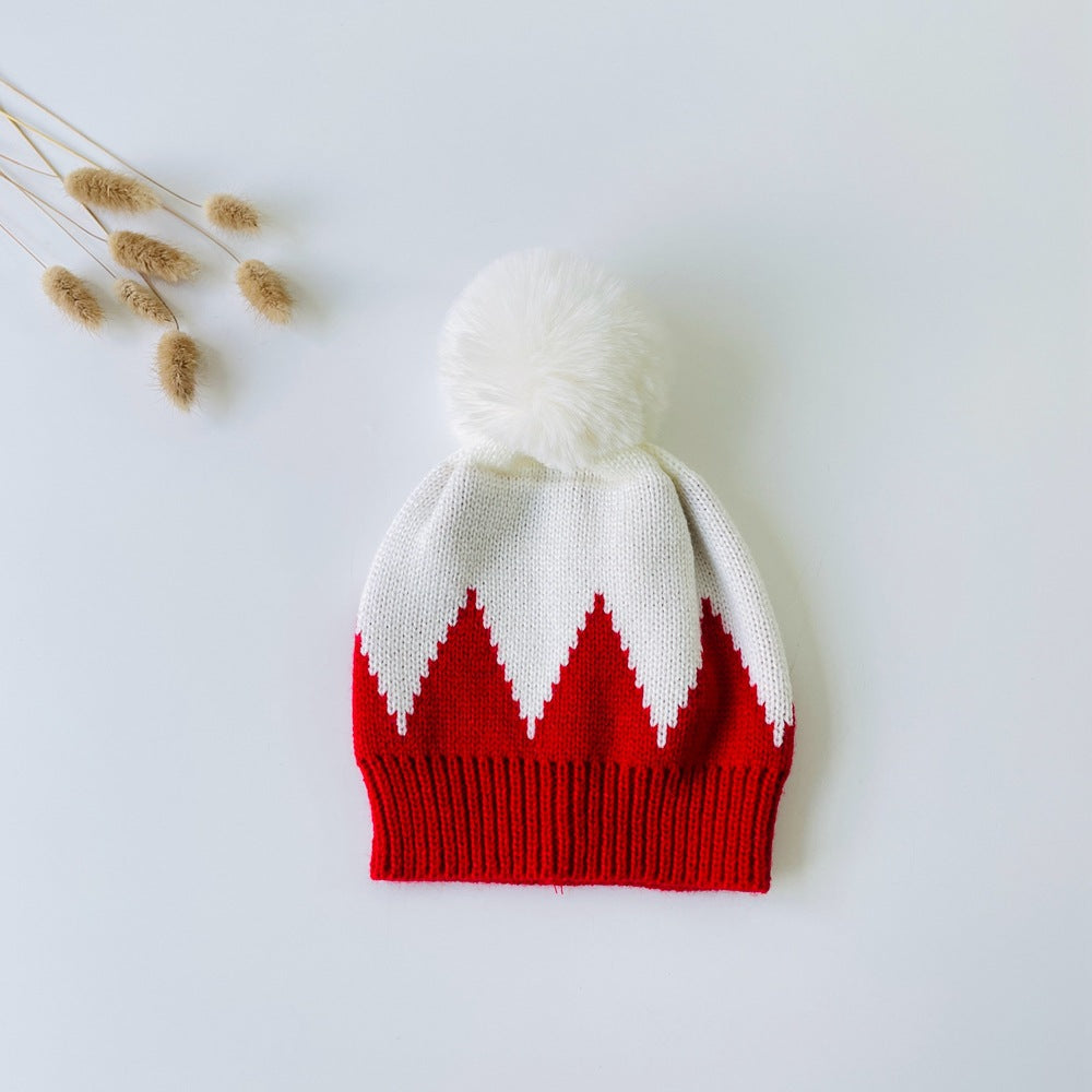 Baby Christmas knitted hat jacquard beanie