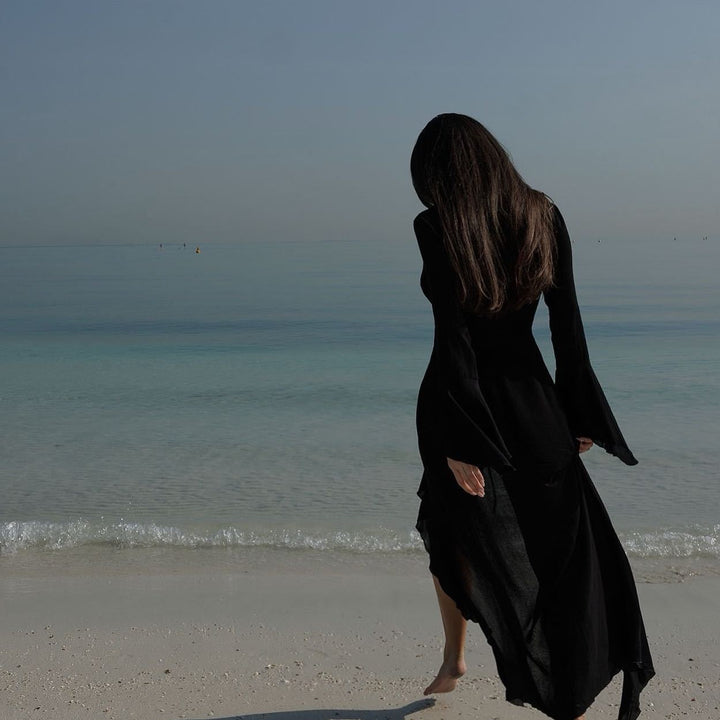 Long Sleeve Lace Cardigan Beach Bikini Cover Up Dress
