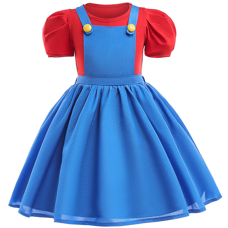 Girls' Super Mario inspired dress birthday dress