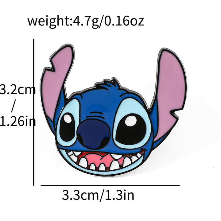 Cute cartoon Stitch metal alloy brooch Stitch badge