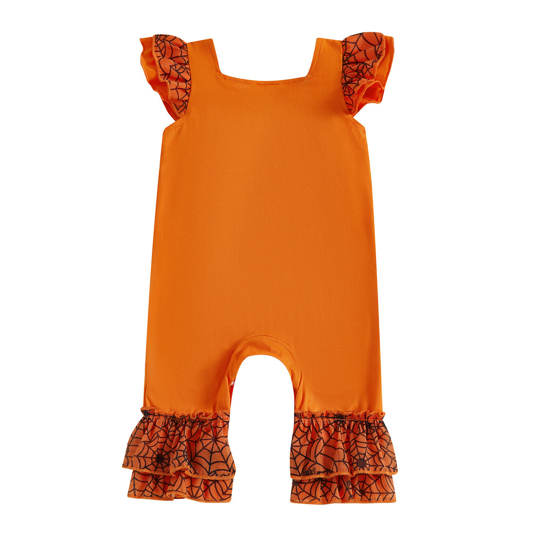 Cute Halloween Ghost Applique Bodysuit romper