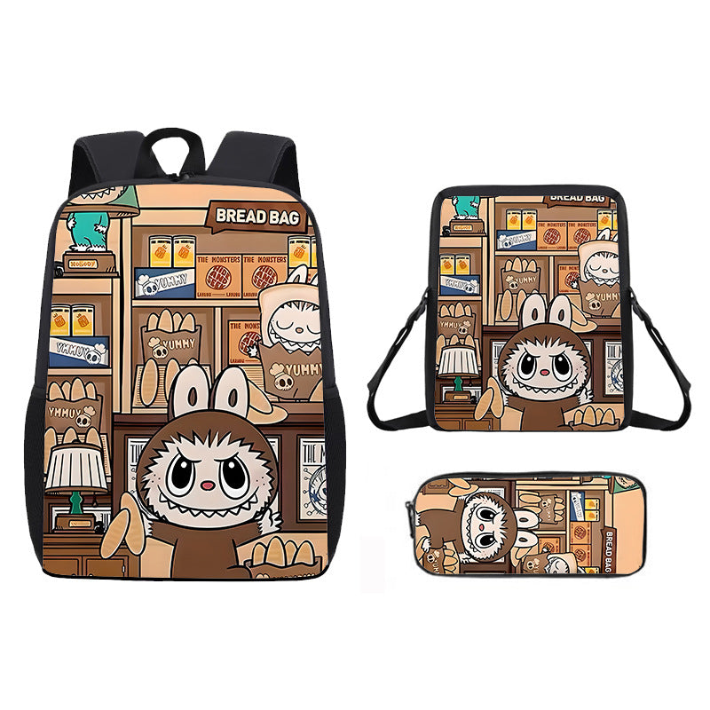 Labubu school bag 3PCS set backpack pencil case
