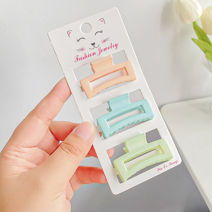 Candy color small clip girls hair clip set