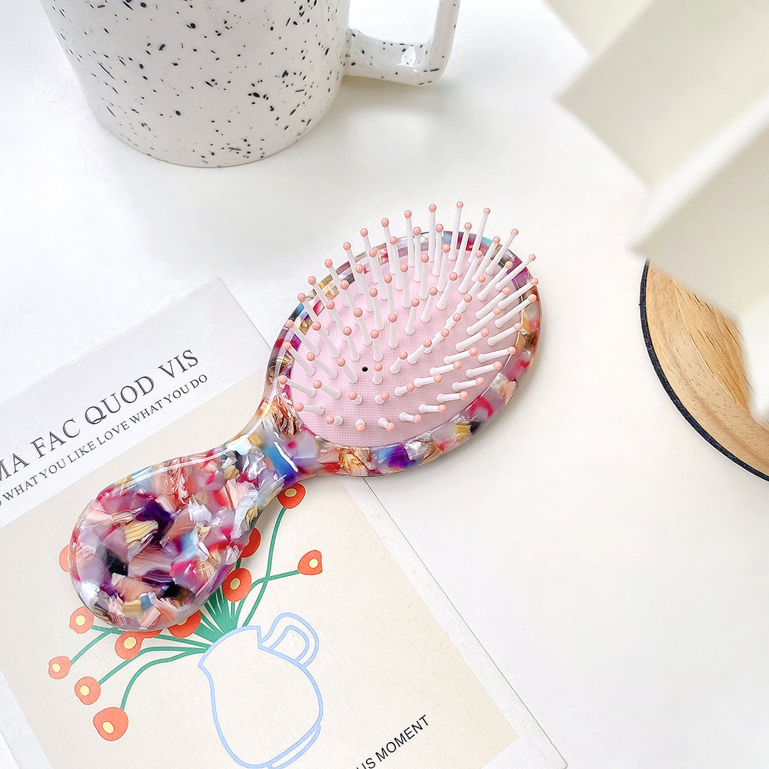 Acetate colorful air bag comb small portable massage comb