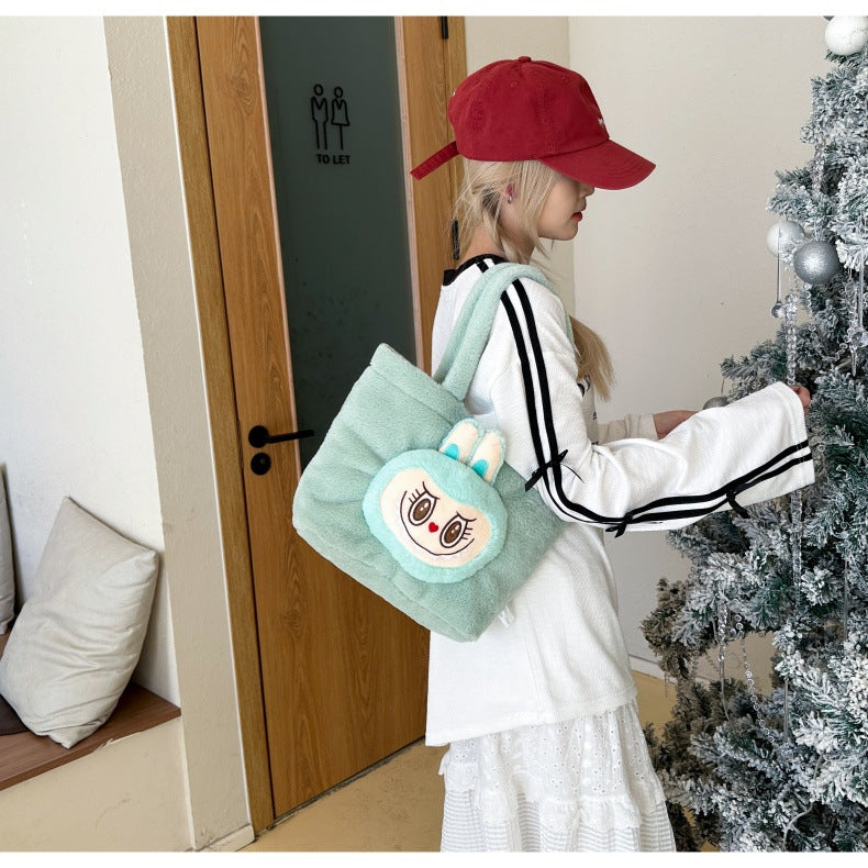 Labubu cute cartoon plush handbag labubu tote bag
