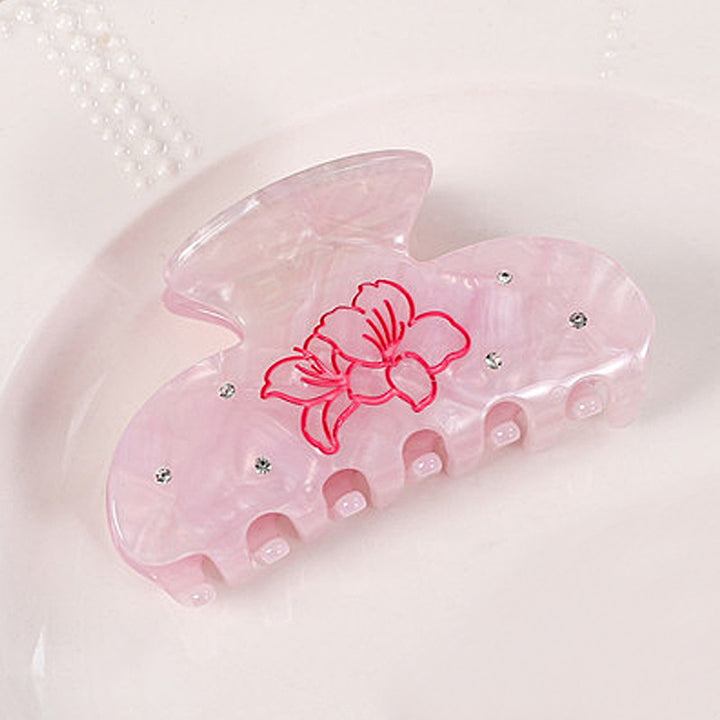Acetic diamond summer hair shark clip for women