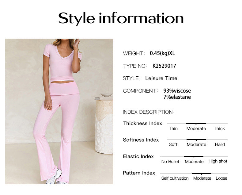 Summer sportswear for women short-sleeved T-shirt&pants 2pcs set