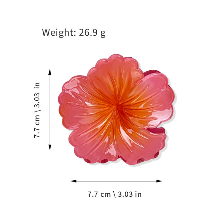 Flower-Shaped Hair Clip Gradient Color Hair clip for Vacation