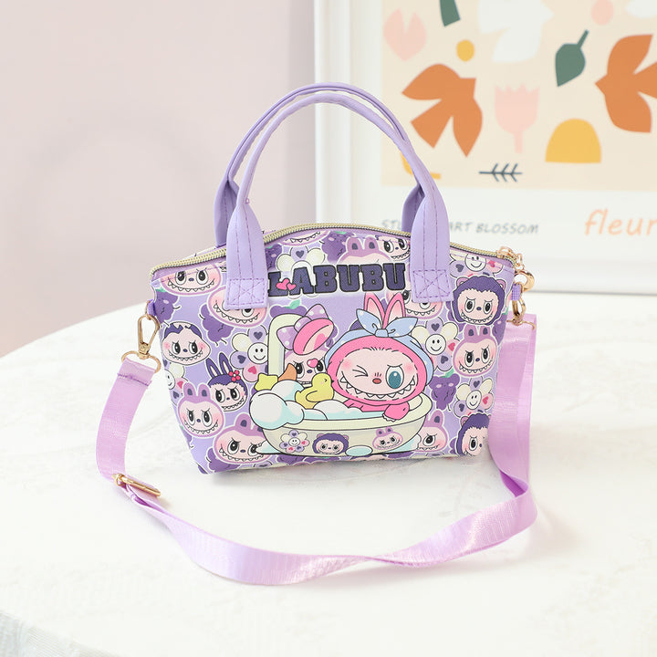 Children's Labubu cartoon PU leather handbag