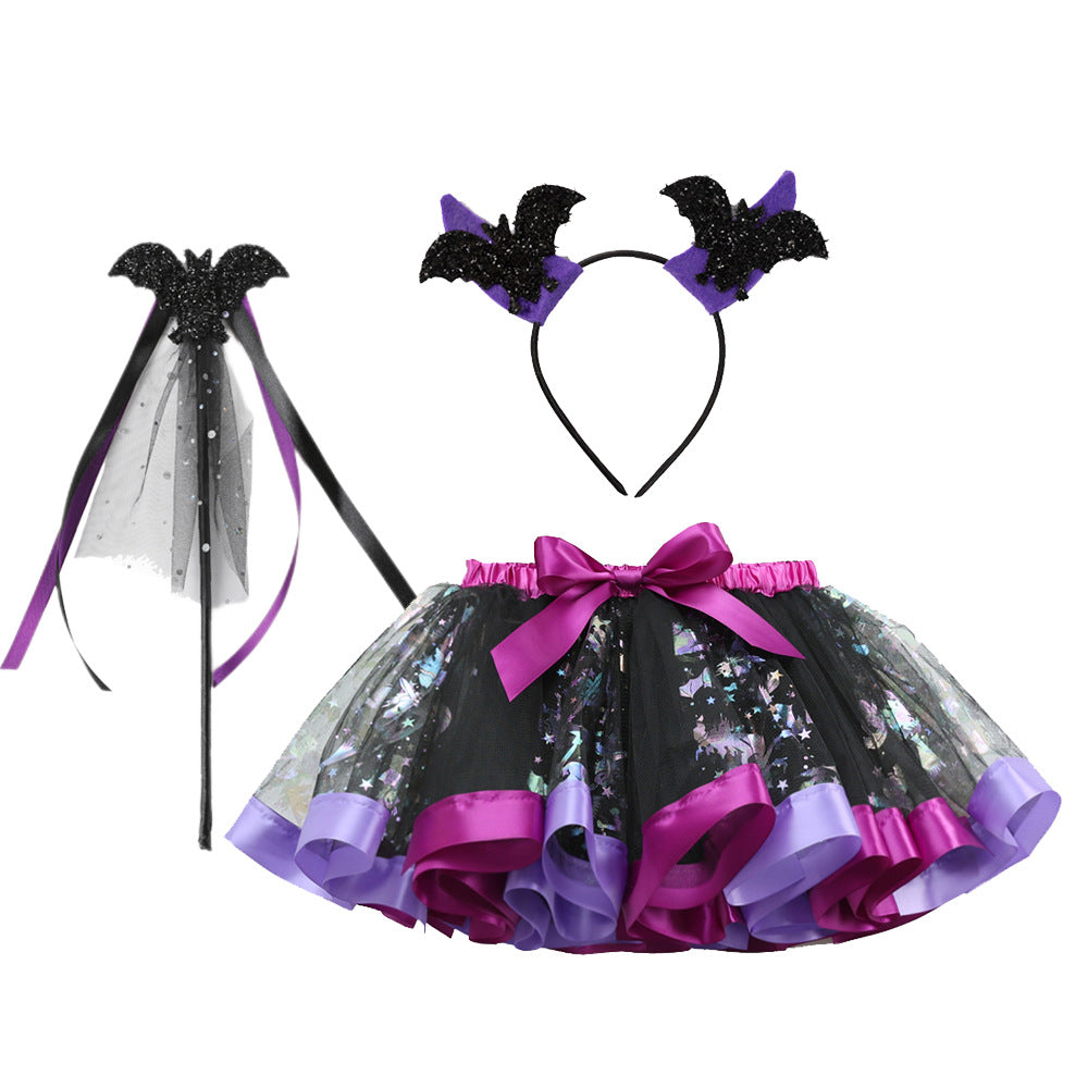Halloween little devil mesh tutu skirt Halloween costumes