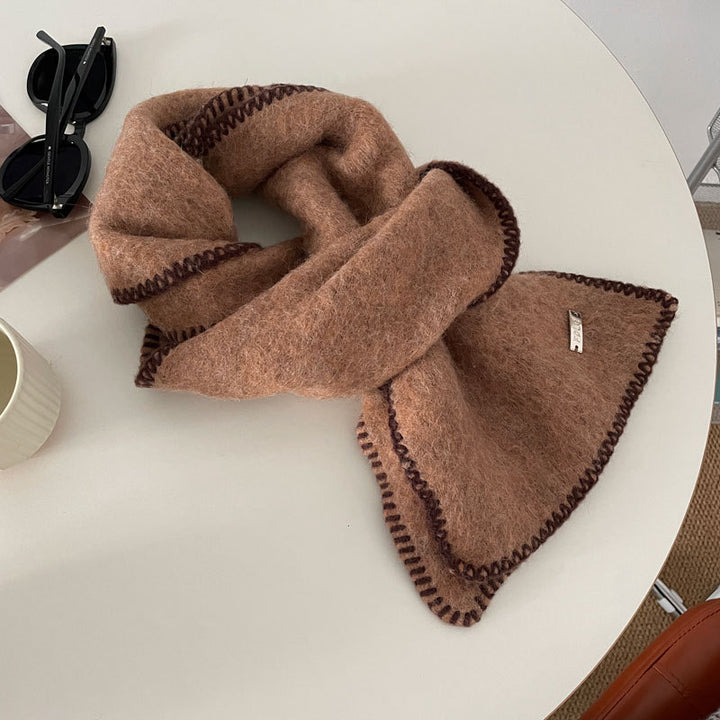 Lockstitch soft Color Contrast Warm Scarf