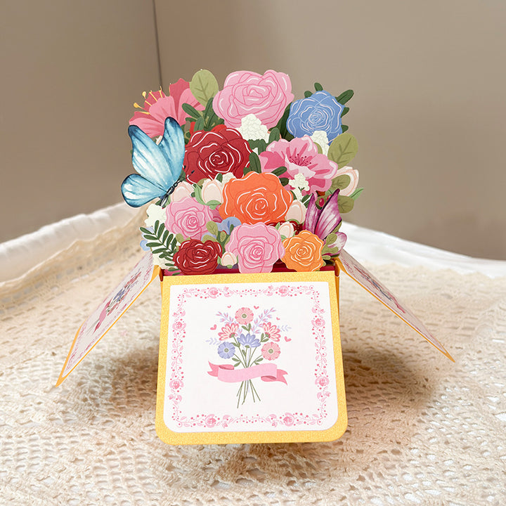 3D DIY gift box greeting card for teachers Mother's Day