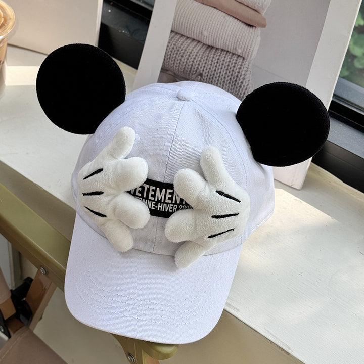 Cartoon Mickey ears baseball cap candy color hat