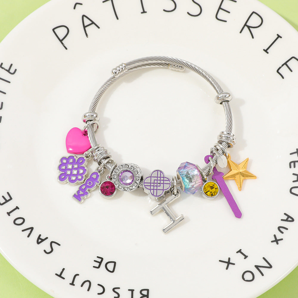 Kpop Demon Hunters beaded alloy bracelet