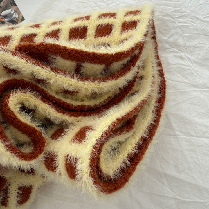 Waffle soft cozy warm scarf