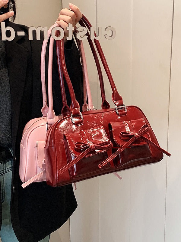 One-shoulder underarm bow bag for women