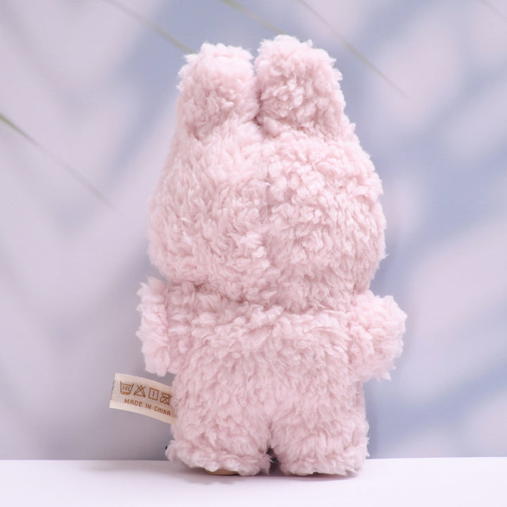 Pink furry Plush jumpsuit for labubu