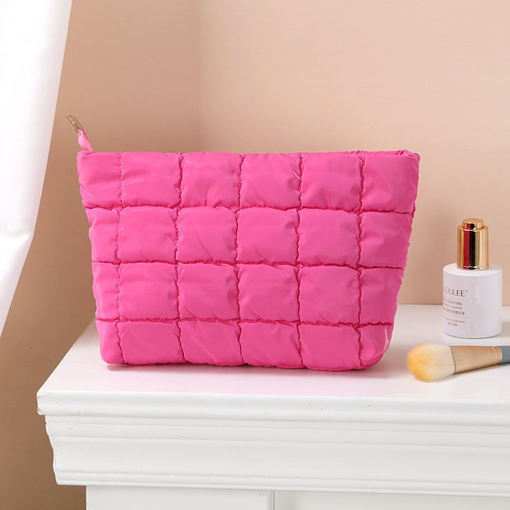 Puffer cosmetic bag small toiletry zipper bag