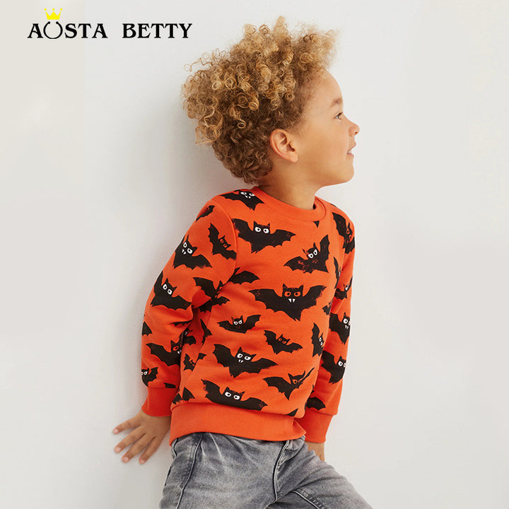 Halloween bat all-over printed sweatshirt for boys