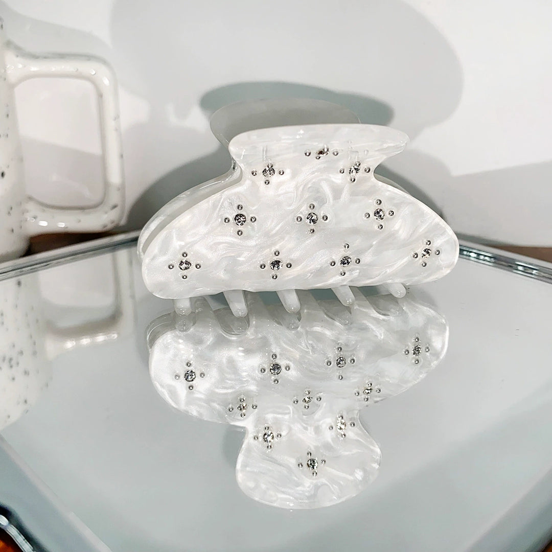 Diamond-studded hair Claw clip flower acrylic hair clip