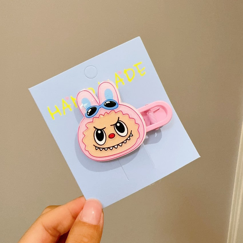 Labubu cartoon hollow duckbill hair clip