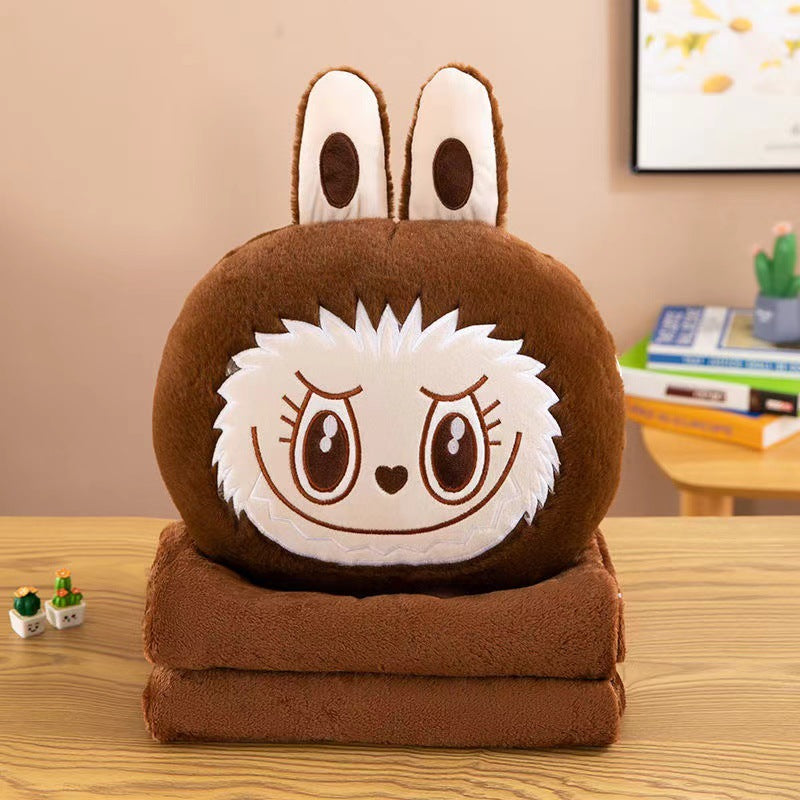 Labubu pillow throw blanket 2pcs set